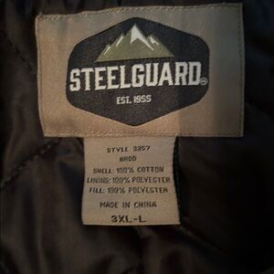 Insulated Men's Brown Work Bib Overalls Steelguard brand